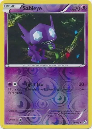 Legendary Treasures Sableye #61/113 reverse holo